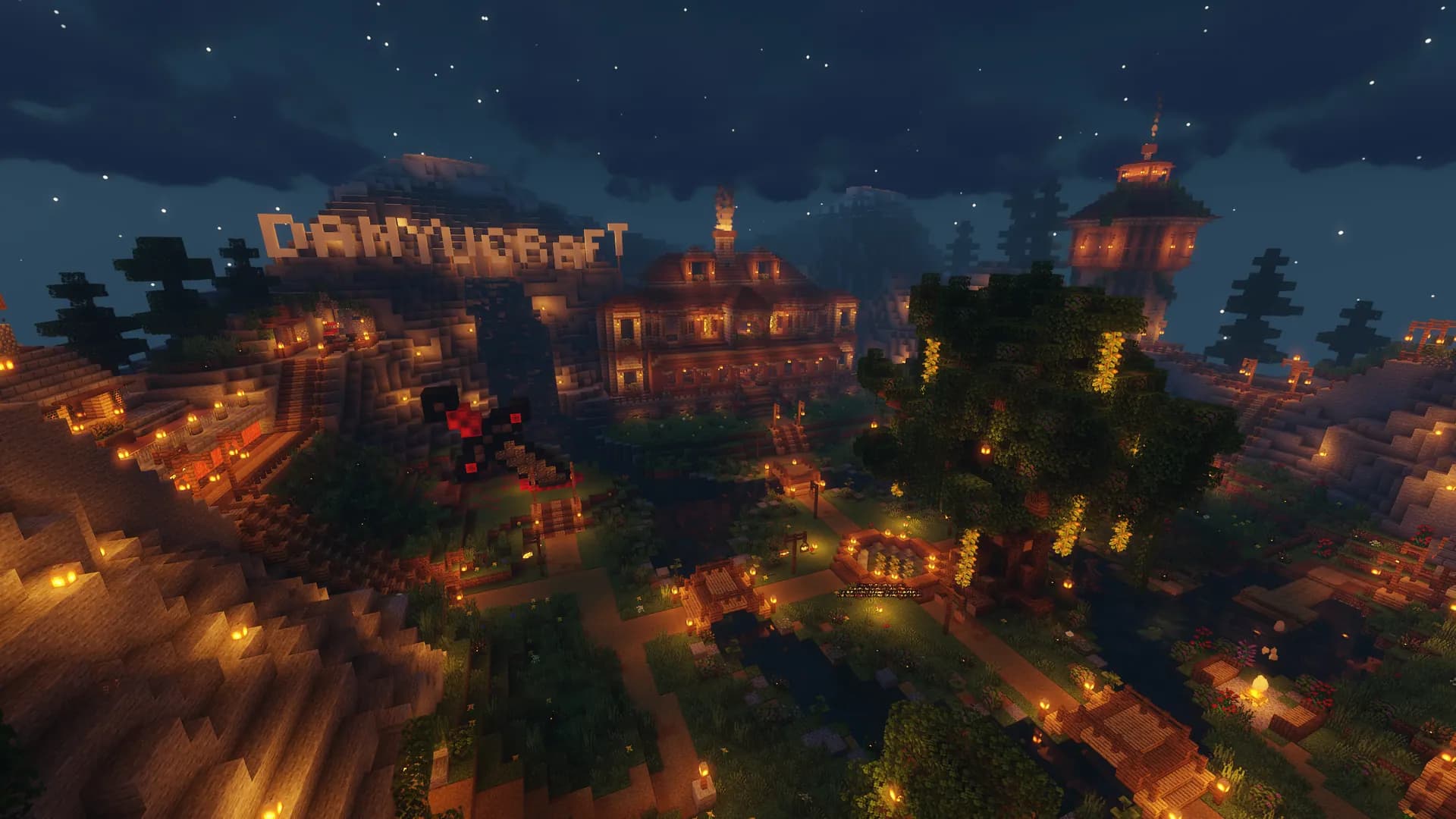 DanyuCraft Serverwelt bei Nacht